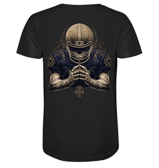 Praying Player - Mens Organic V-Neck Shirt