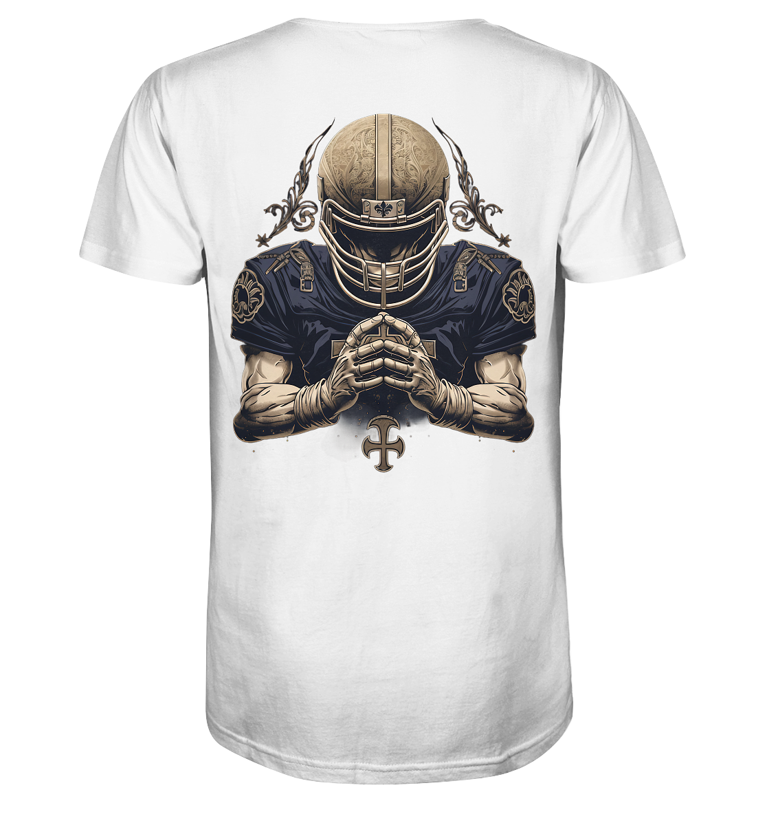 Praying Player - Mens Organic V-Neck Shirt