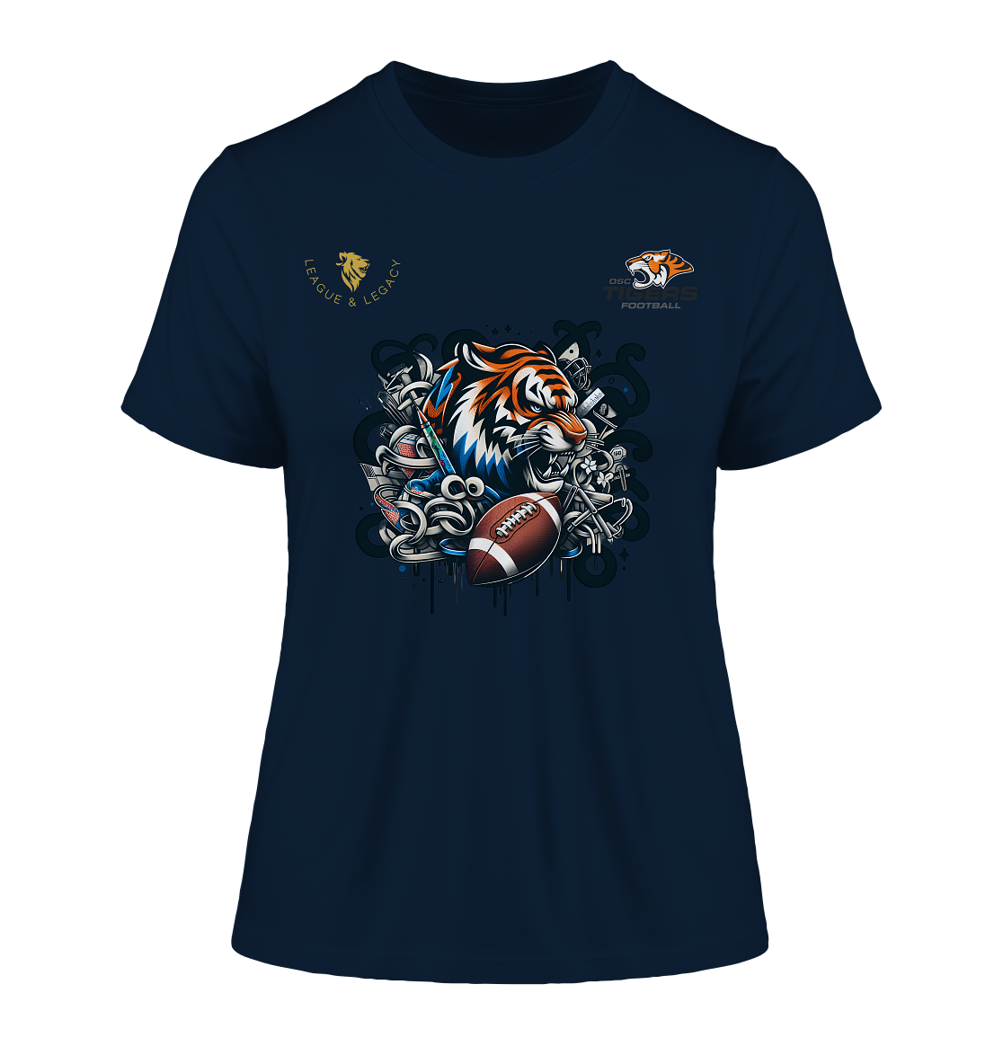 OSC TIGERS - Wild Graffity Tiger - Fitted Ladies Organic Shirt