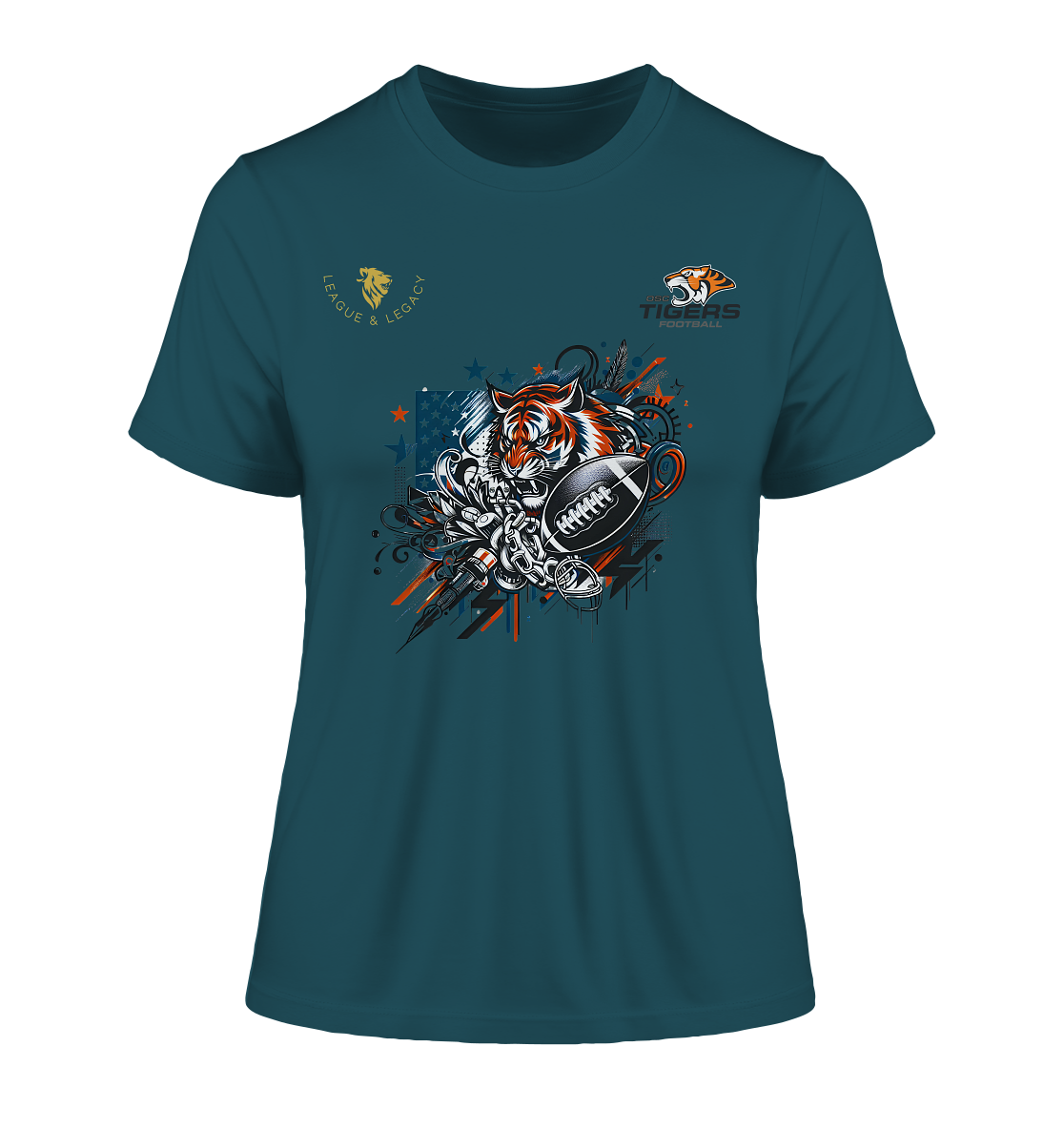 OSC TIGERS - Graffiti Tiger - Fitted Ladies Organic Shirt