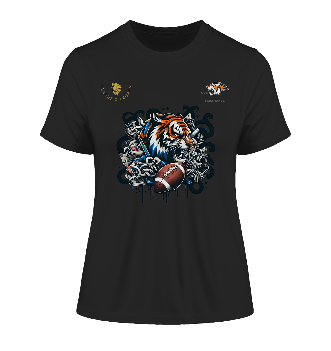 OSC TIGERS - Wild Graffity Tiger - Fitted Ladies Organic Shirt