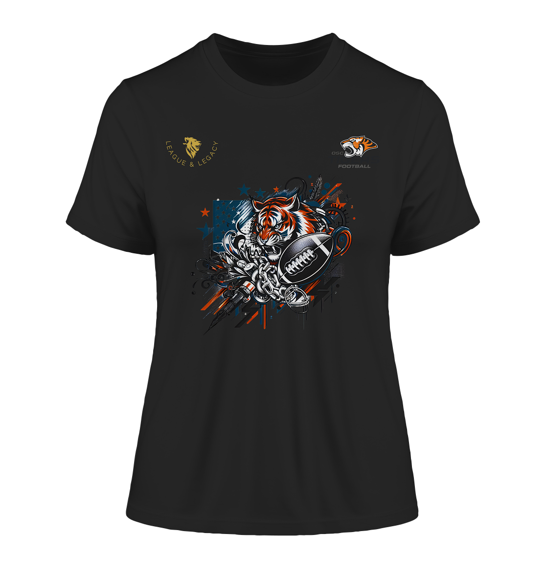 OSC TIGERS - Graffiti Tiger - Fitted Ladies Organic Shirt