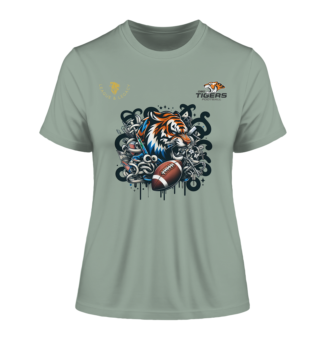 OSC TIGERS - Wild Graffity Tiger - Fitted Ladies Organic Shirt