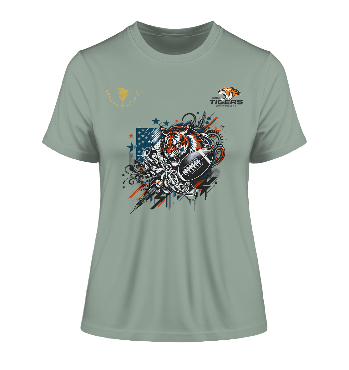 OSC TIGERS - Graffiti Tiger - Fitted Ladies Organic Shirt