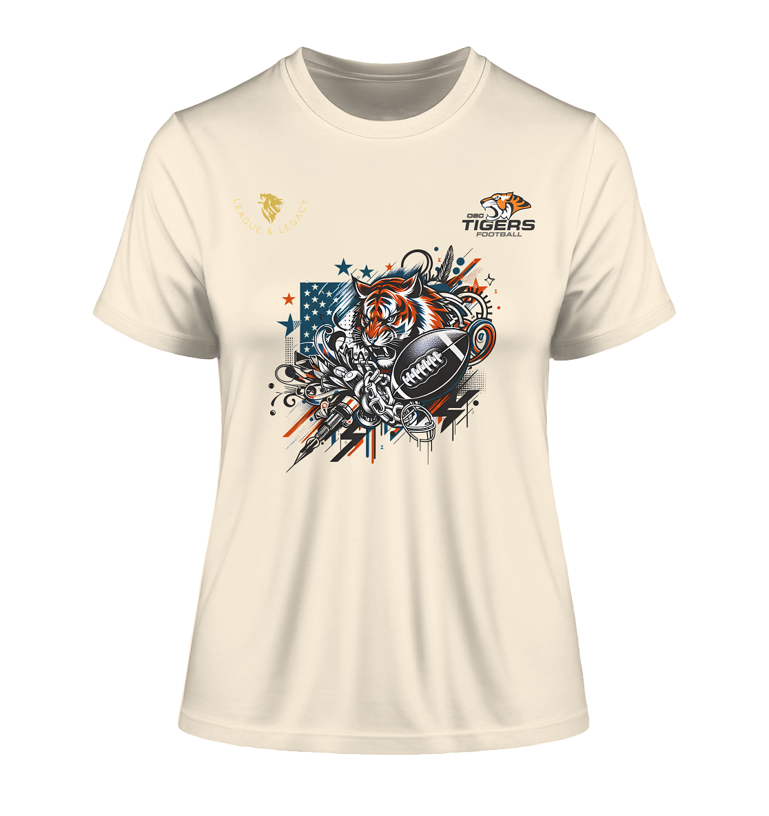 OSC TIGERS - Graffiti Tiger - Fitted Ladies Organic Shirt