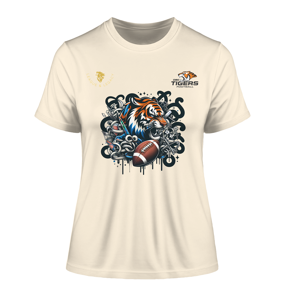 OSC TIGERS - Wild Graffity Tiger - Fitted Ladies Organic Shirt