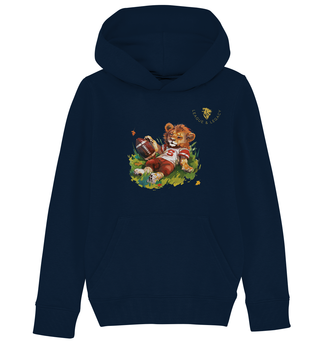 Schlafender kleiner Löwe Kinder Hoodie - Kids Organic Hoodie