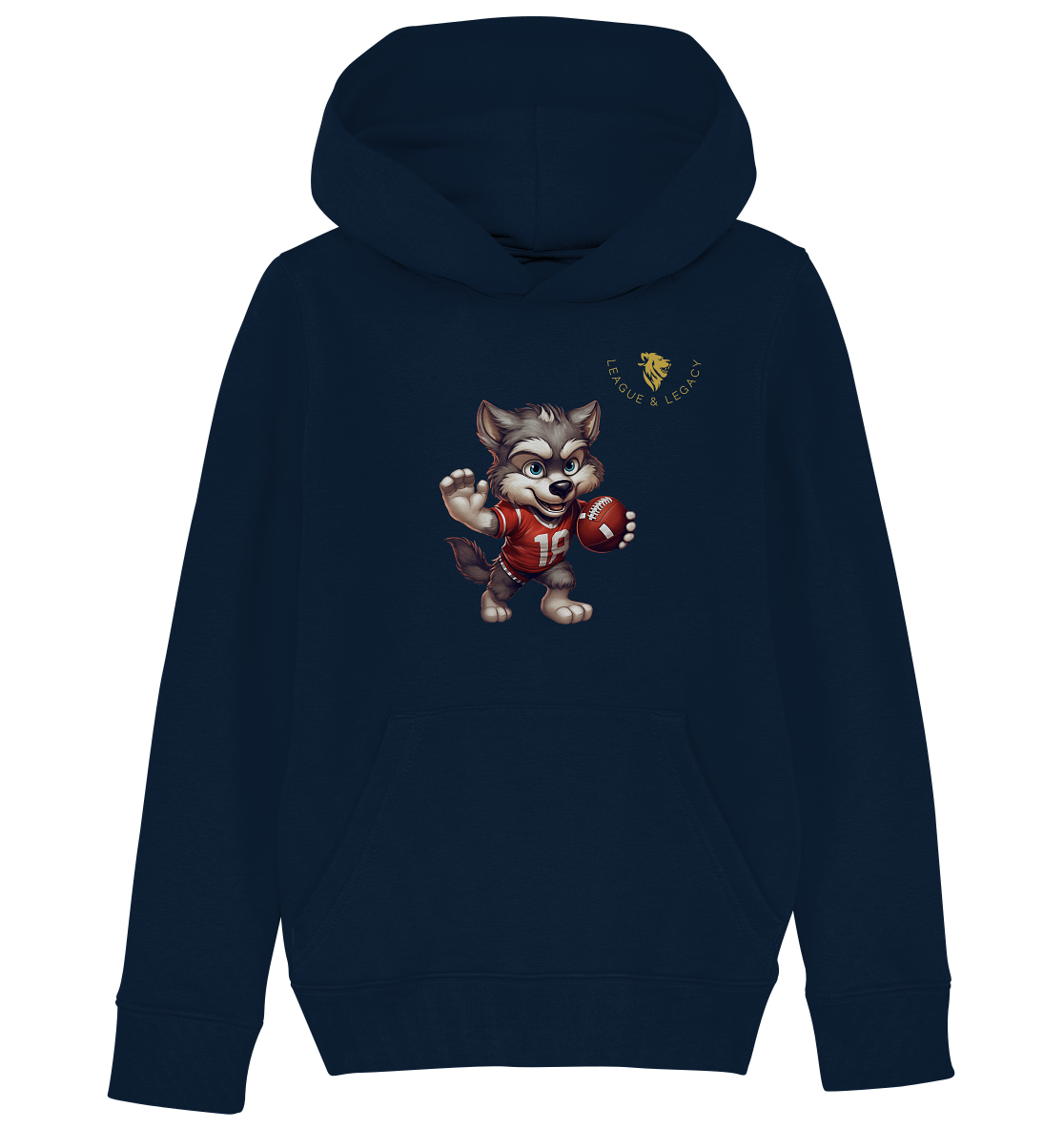 Kleiner Wolf Kinder Hoodie - Kids Organic Hoodie