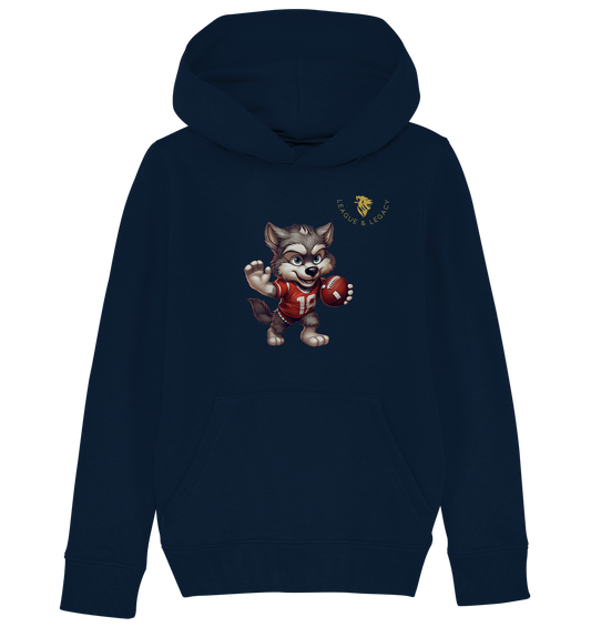 Kleiner Wolf Kinder Hoodie - Kids Organic Hoodie