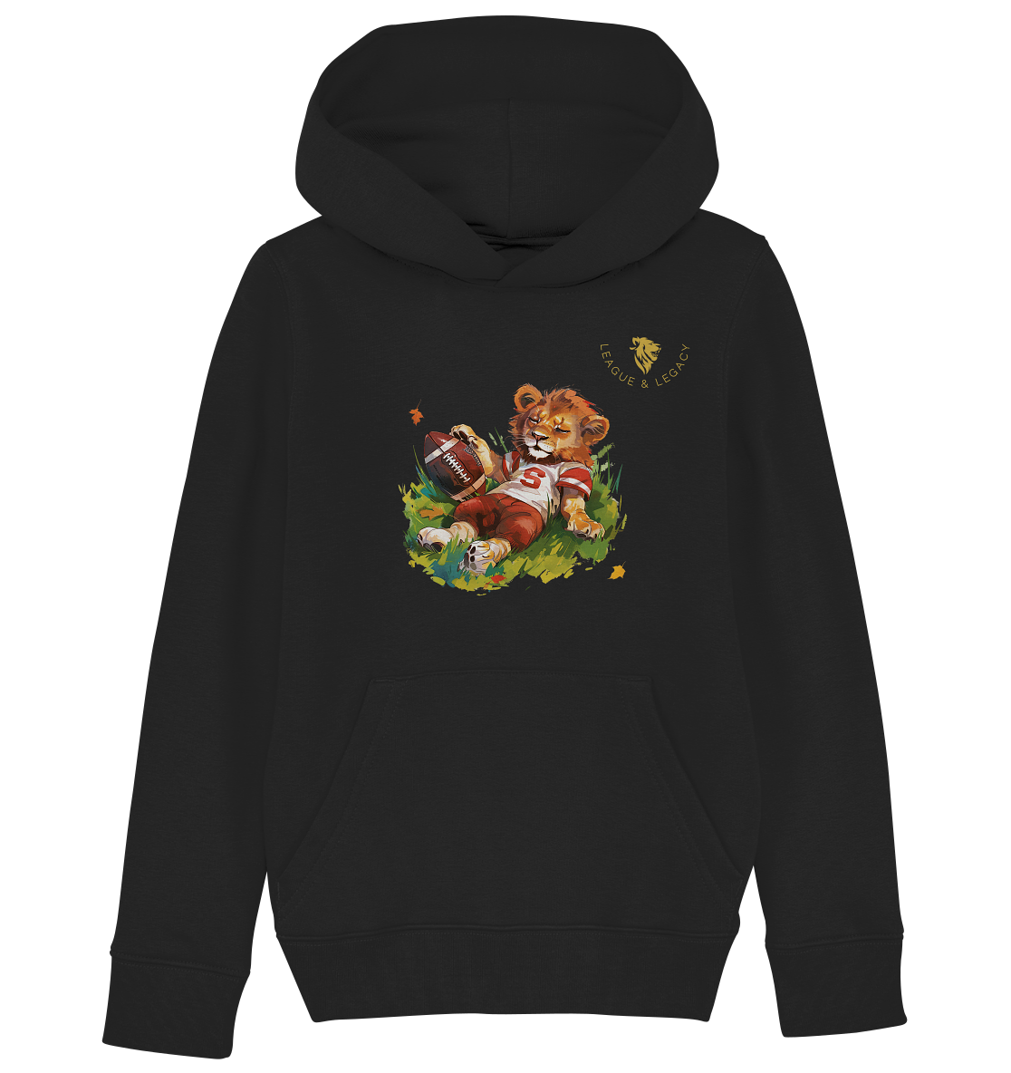 Schlafender kleiner Löwe Kinder Hoodie - Kids Organic Hoodie