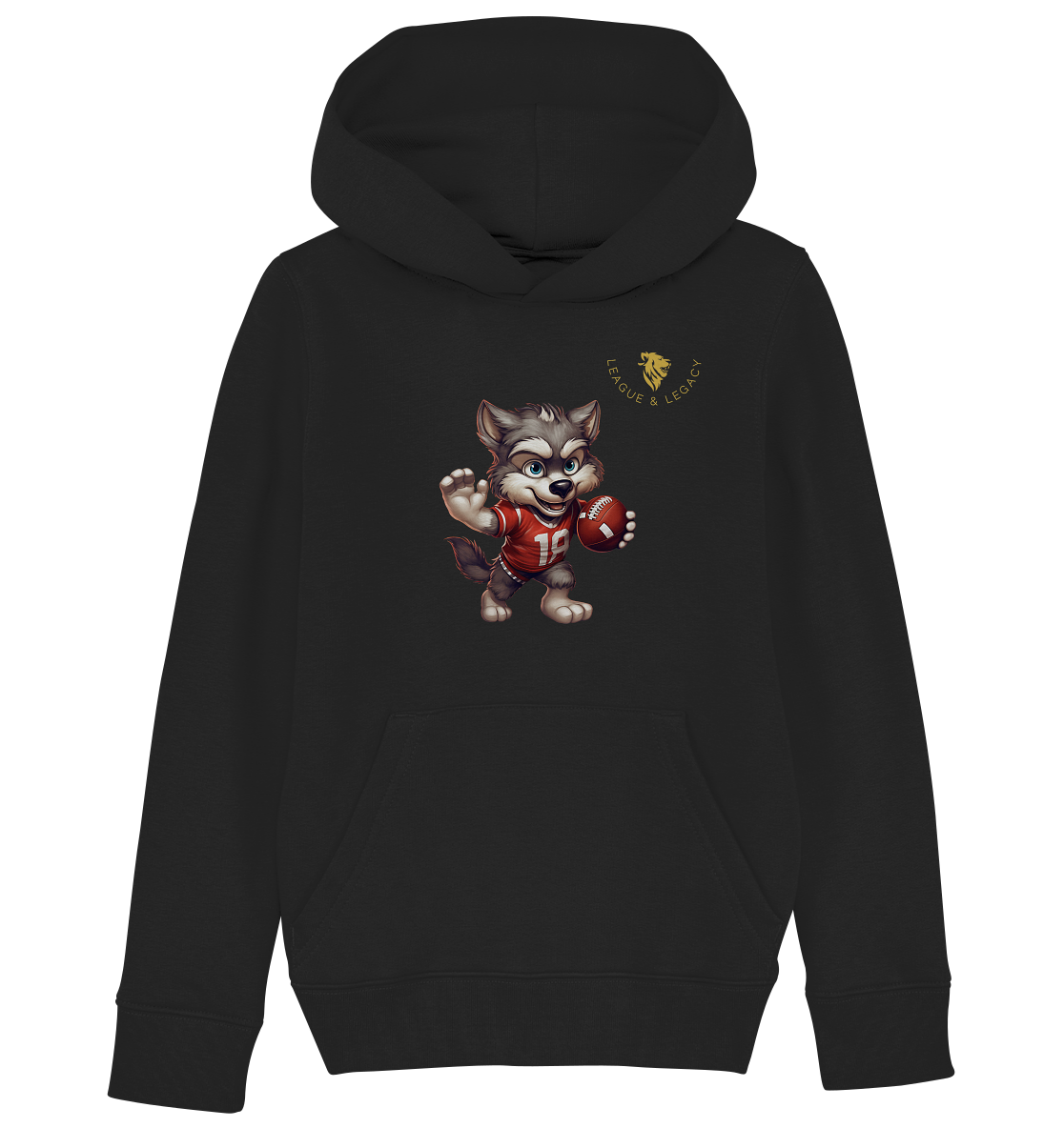 Kleiner Wolf Kinder Hoodie - Kids Organic Hoodie