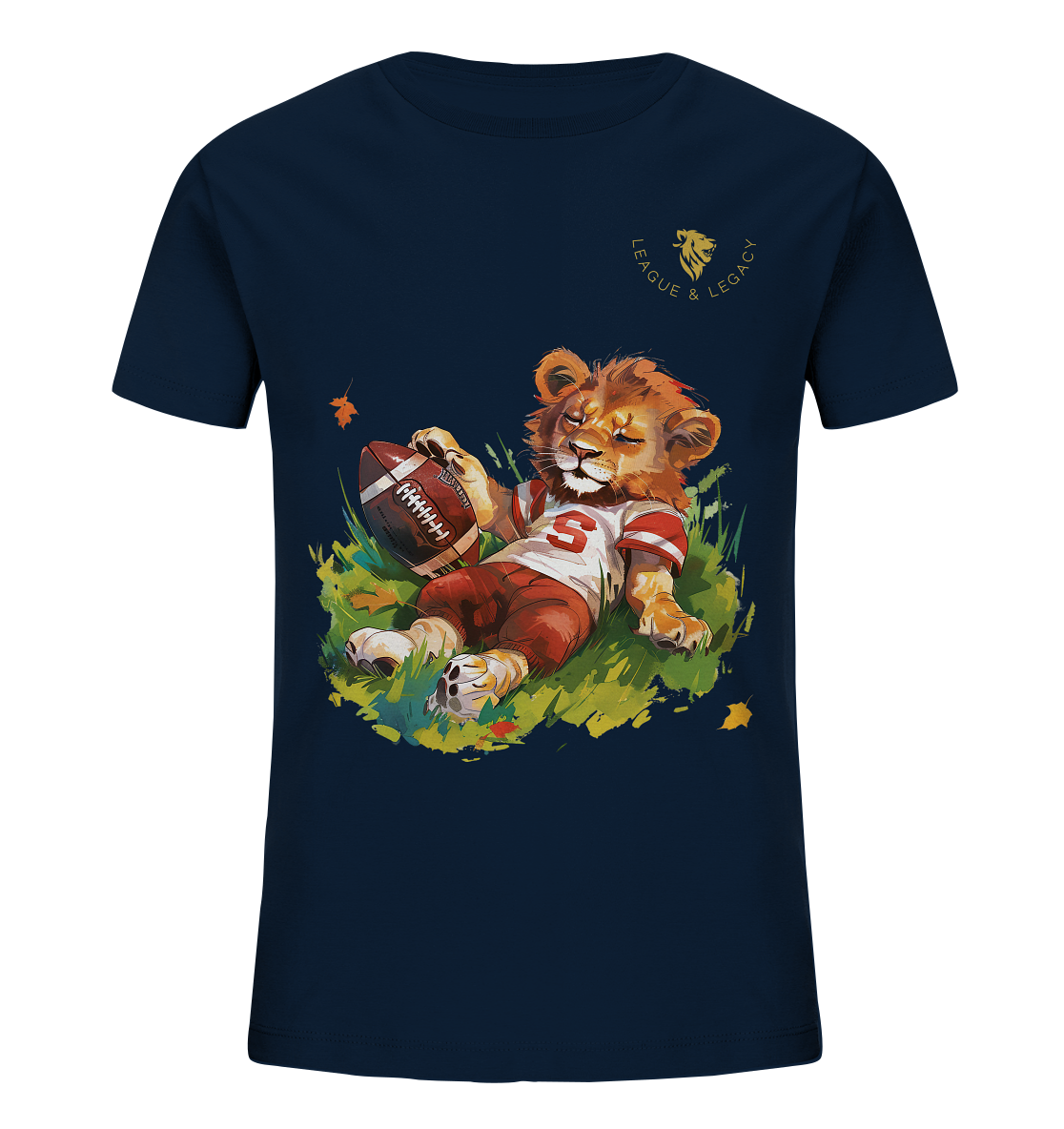 Kleiner schlafender Löwe Kinder Shirt - Kids Organic Shirt