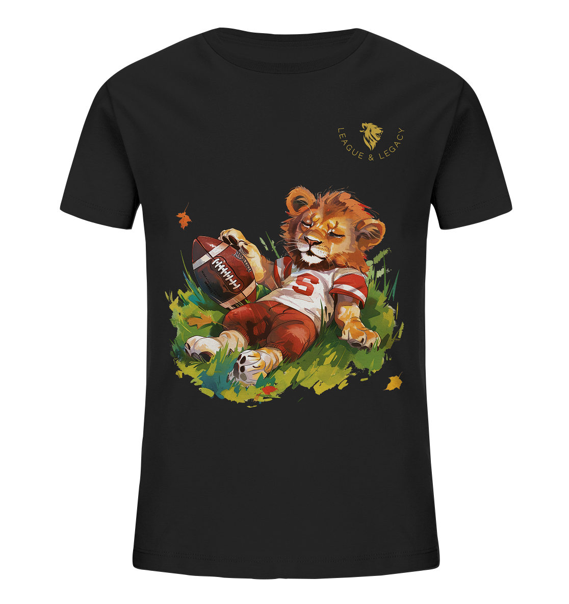 Kleiner schlafender Löwe Kinder Shirt - Kids Organic Shirt