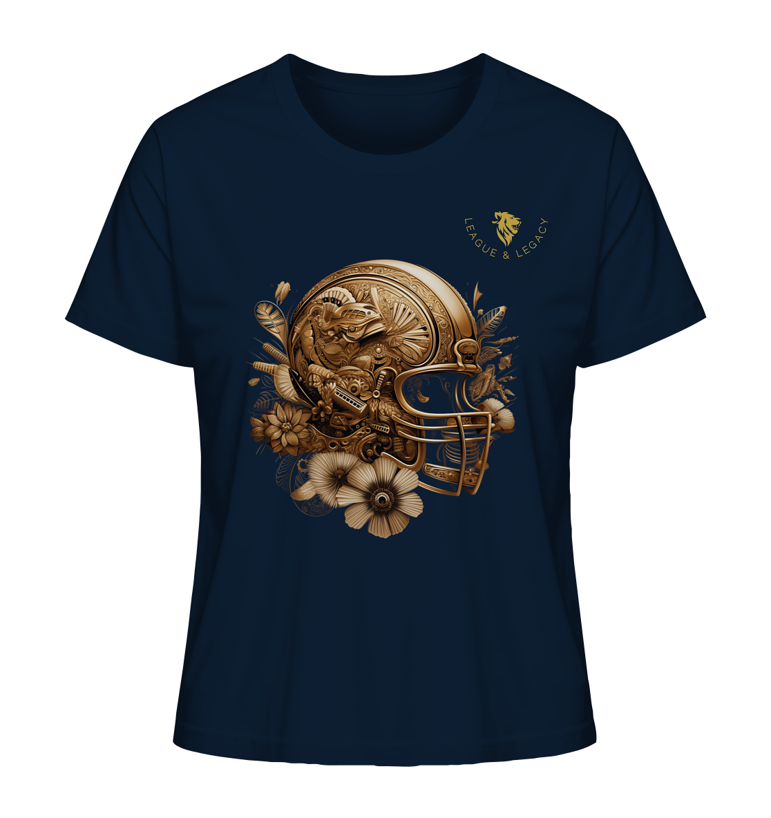 Goldener Football Helm - Ladies Organic Shirt