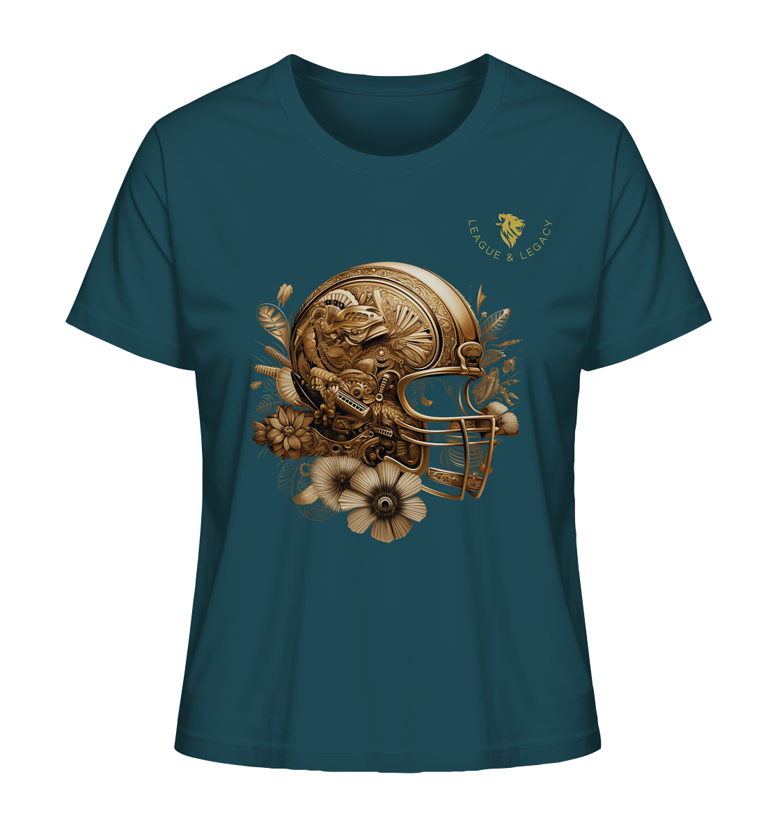 Goldener Football Helm - Ladies Organic Shirt