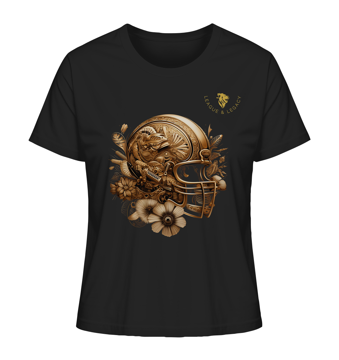 Goldener Football Helm - Ladies Organic Shirt