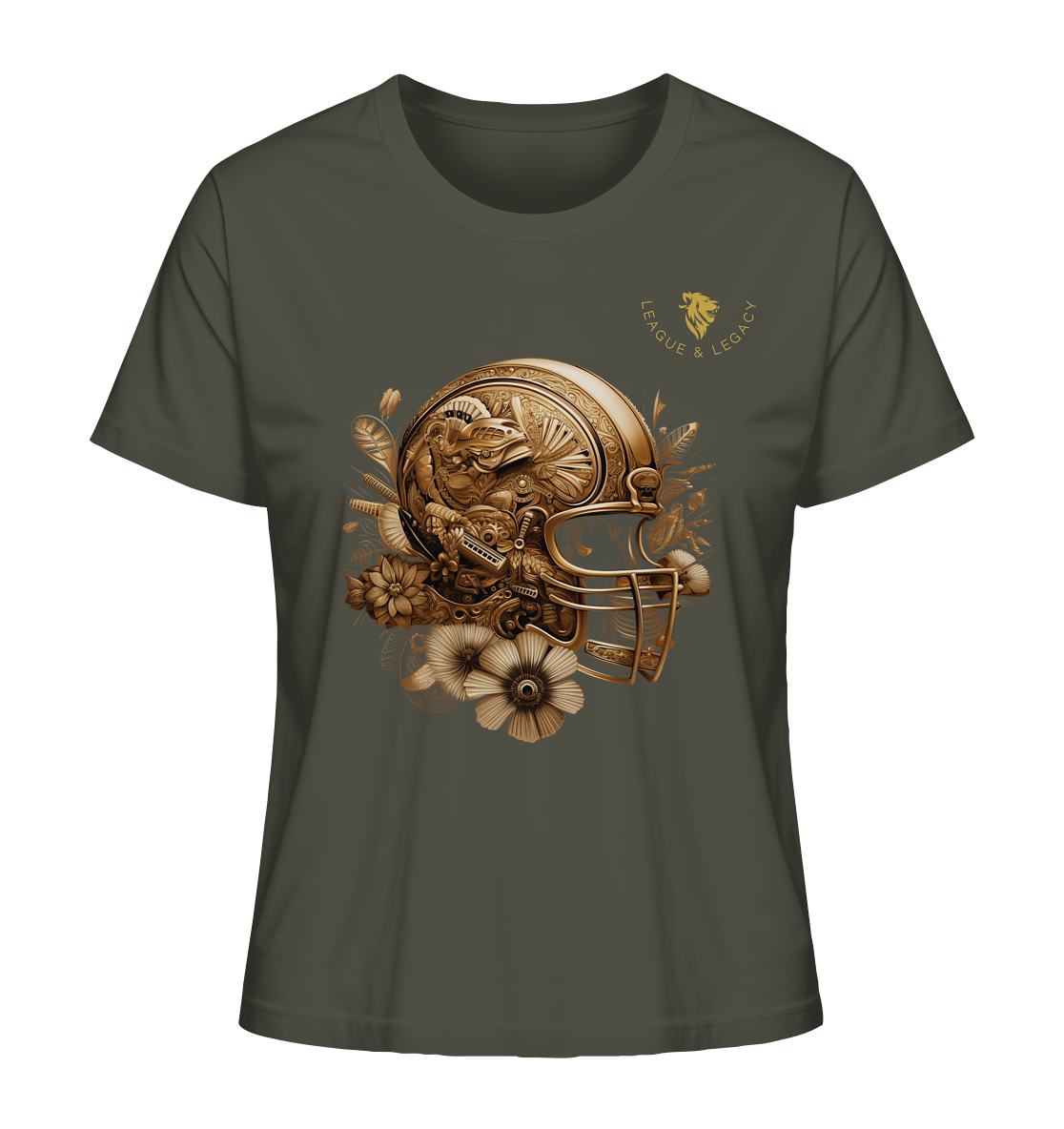 Goldener Football Helm - Ladies Organic Shirt