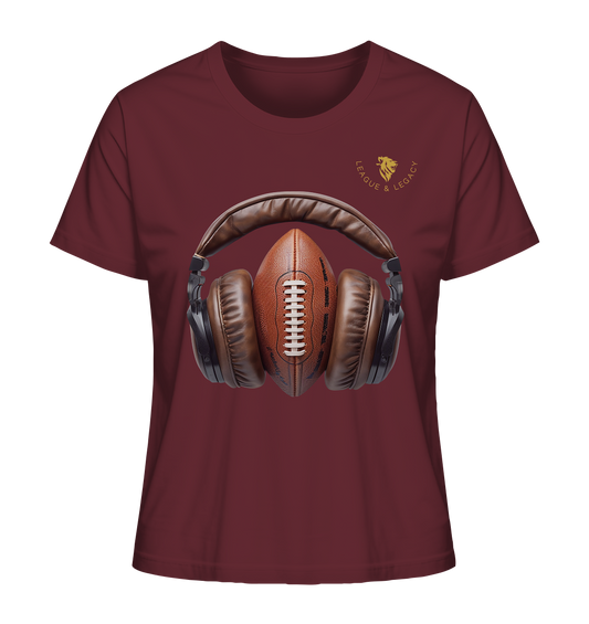 Football mit Kopfhörern - Ladies Organic Shirt