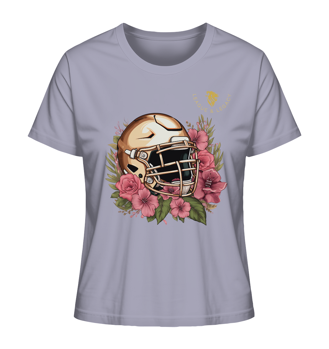 Damen Helm mit Blumen - Ladies Organic Shirt