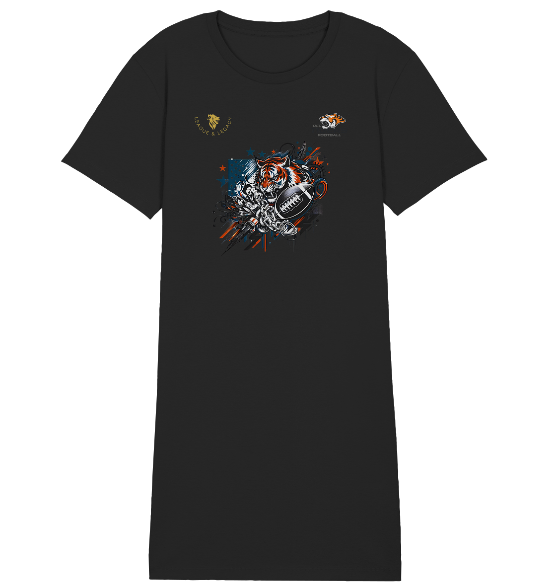 OSC TIGERS - Graffiti Tiger - Ladies Organic Shirt Dress