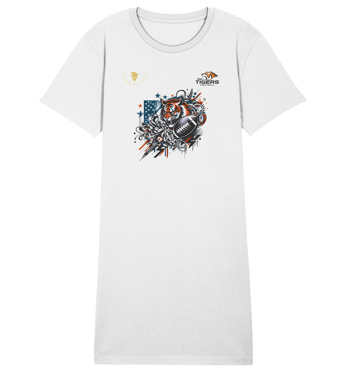 OSC TIGERS - Graffiti Tiger - Ladies Organic Shirt Dress