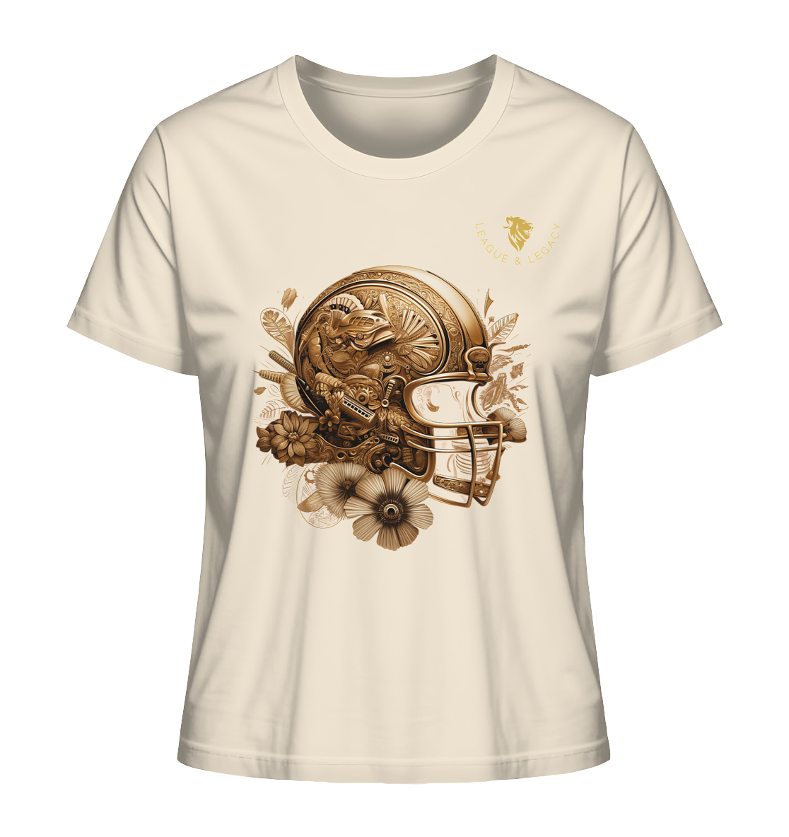 Goldener Football Helm - Ladies Organic Shirt