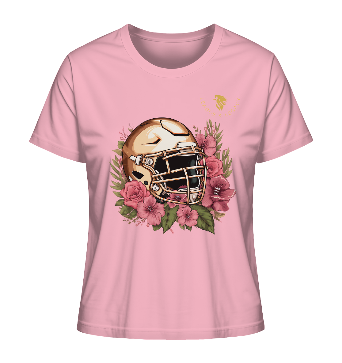 Damen Helm mit Blumen - Ladies Organic Shirt