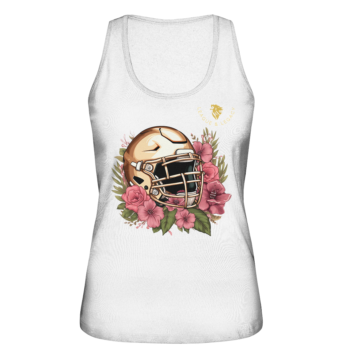 Women's Helmet with Flowers - Women's Organic Top