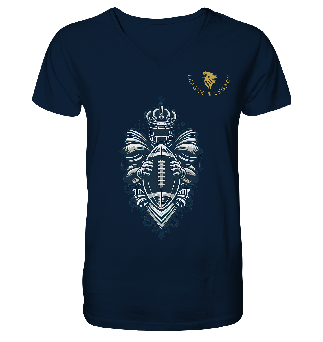 Royal Football - Mens Organic V-Neck Shirt