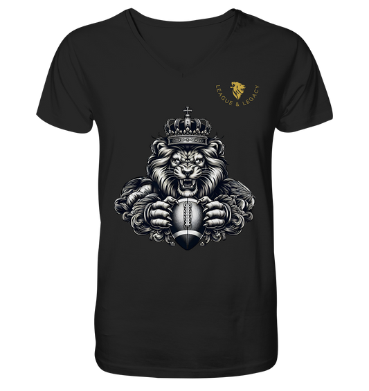 Royal Lion - Mens Organic V-Neck Shirt