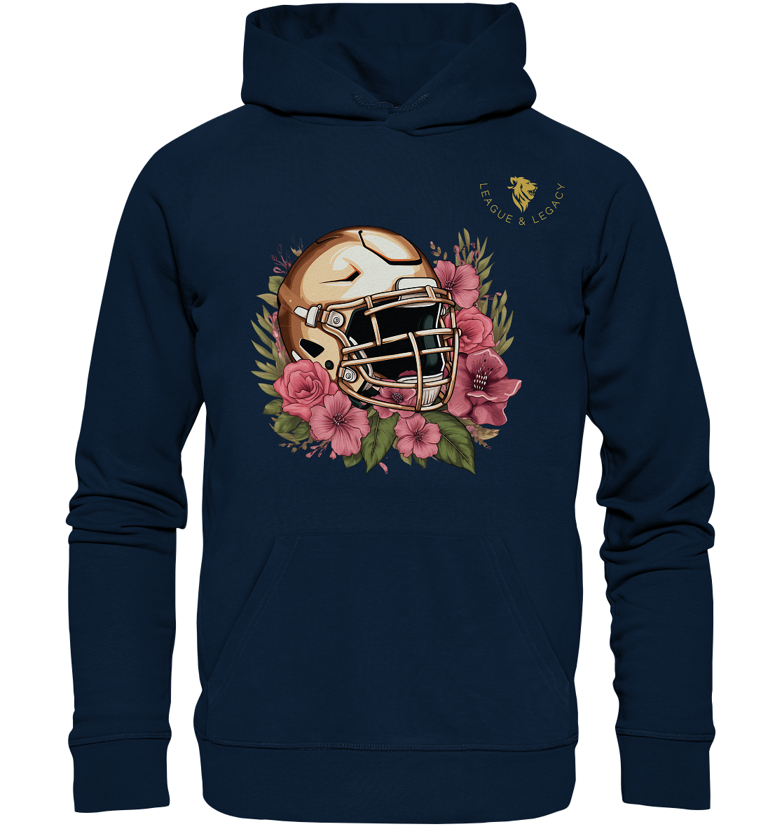 Women's Helmet with Flowers Organic Hoodie - Organic Hoodie