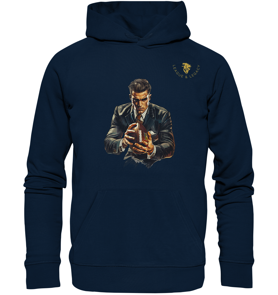 Gentleman mit Football Hoodie - Organic Hoodie