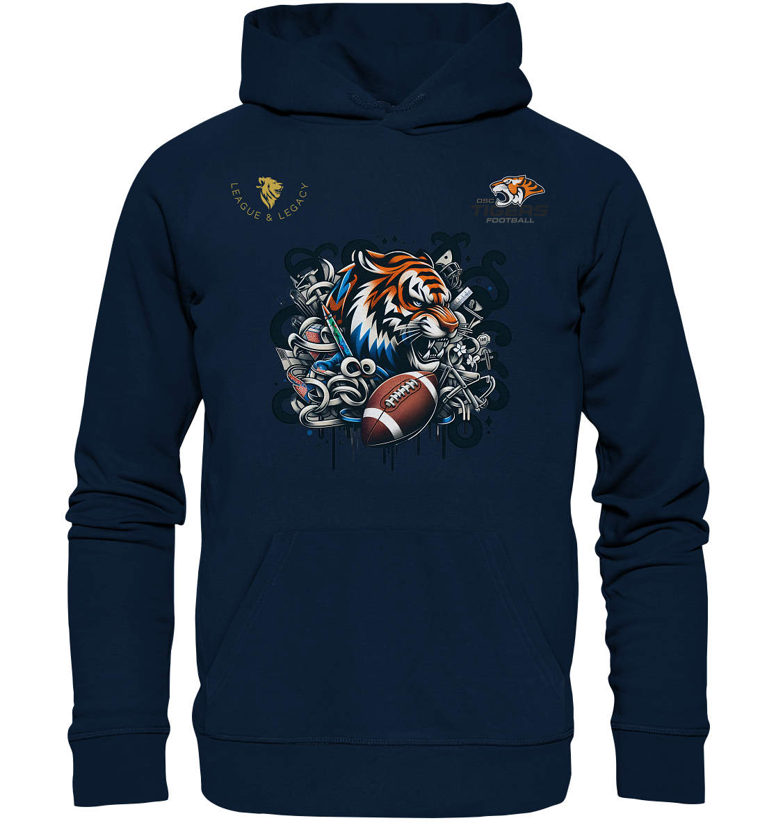 OSC TIGERS - Wild Graffity Tiger - Organic Hoodie