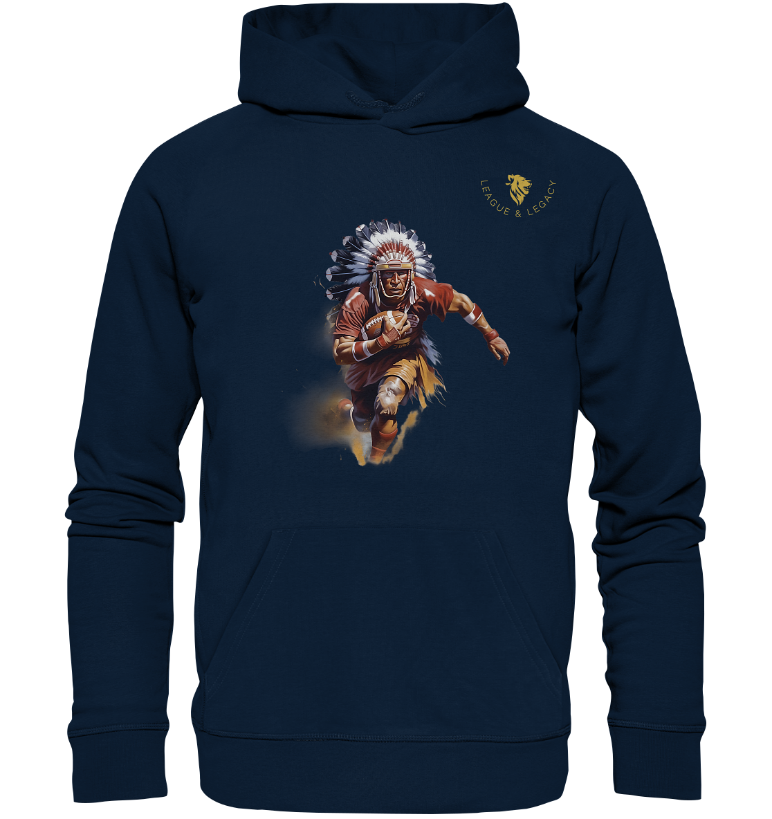 Indianer Football Player - Organic Hoodie