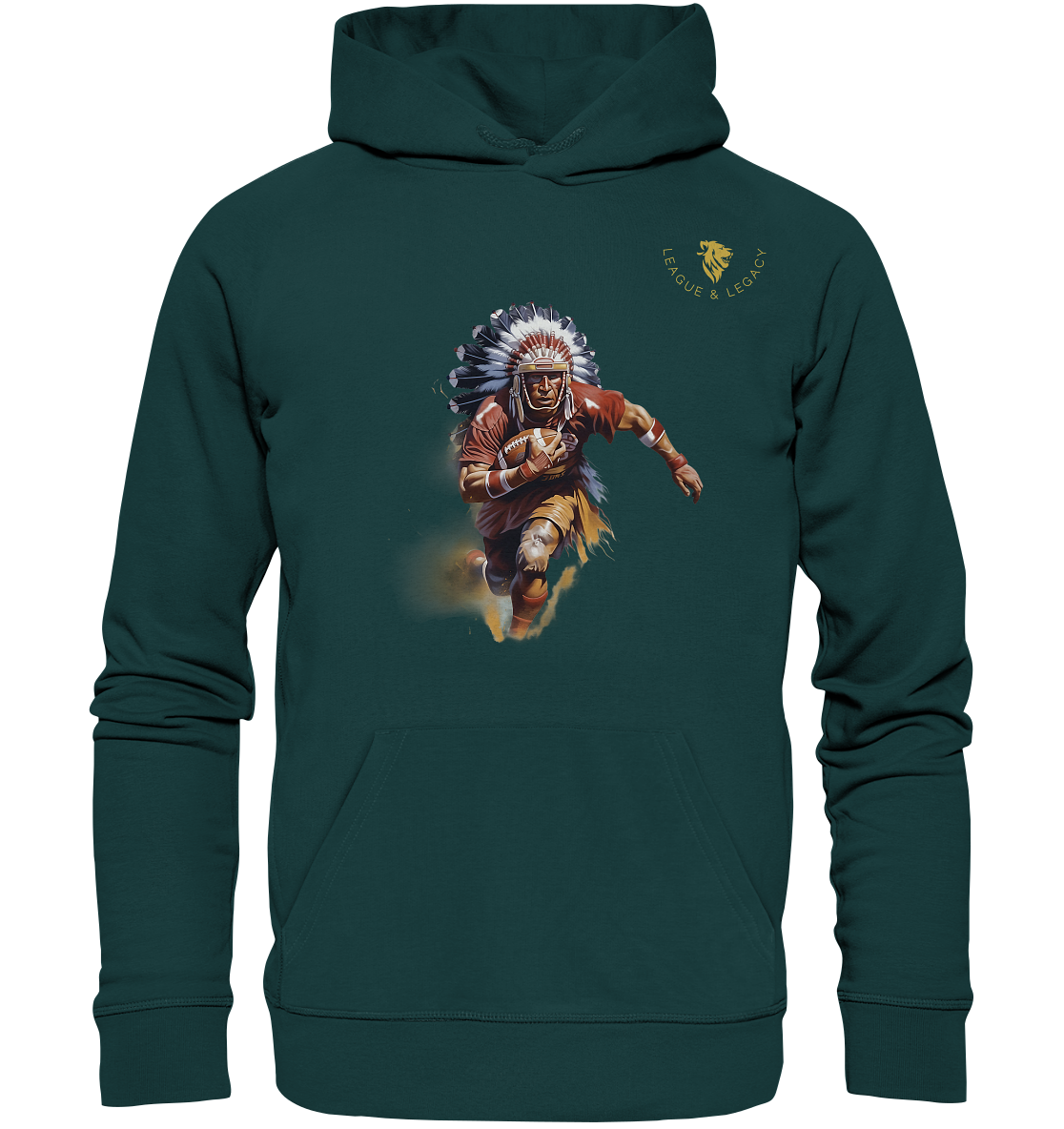 Indianer Football Player - Organic Hoodie