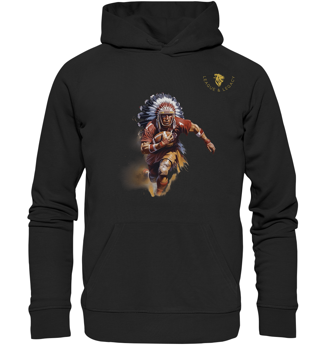 Indianer Football Player - Organic Hoodie