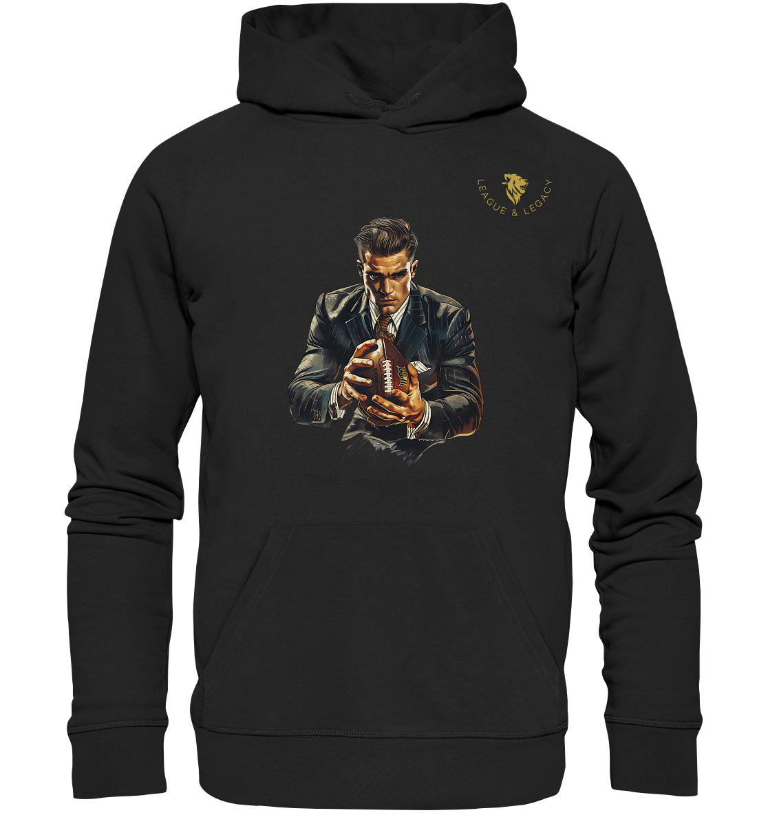 Gentleman mit Football Hoodie - Organic Hoodie