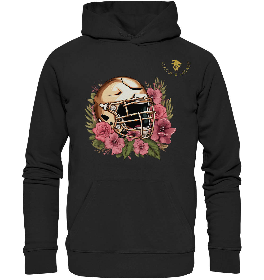 Women's Helmet with Flowers Organic Hoodie - Organic Hoodie