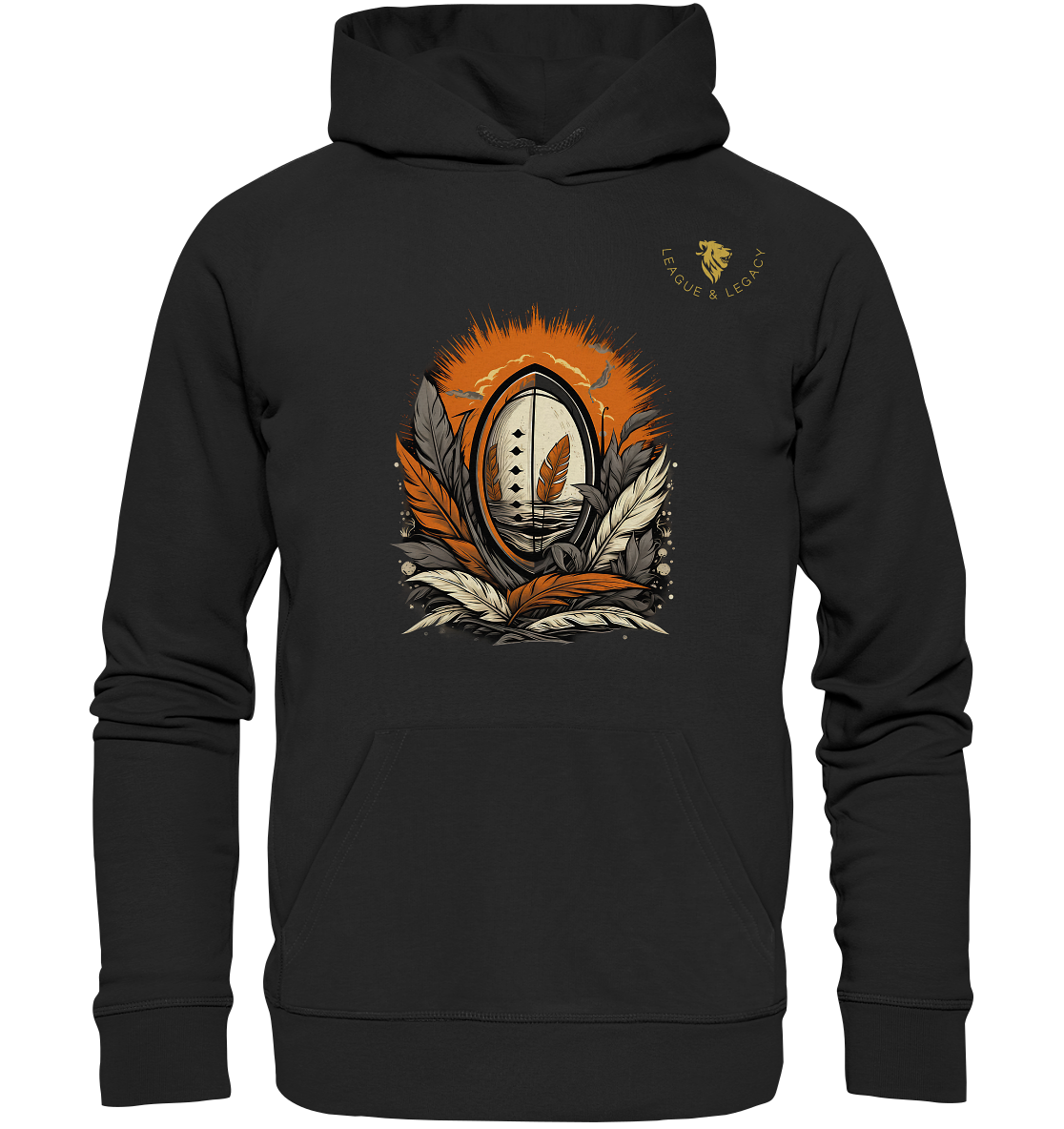 Football with Feathers Hoodie - Organic Hoodie