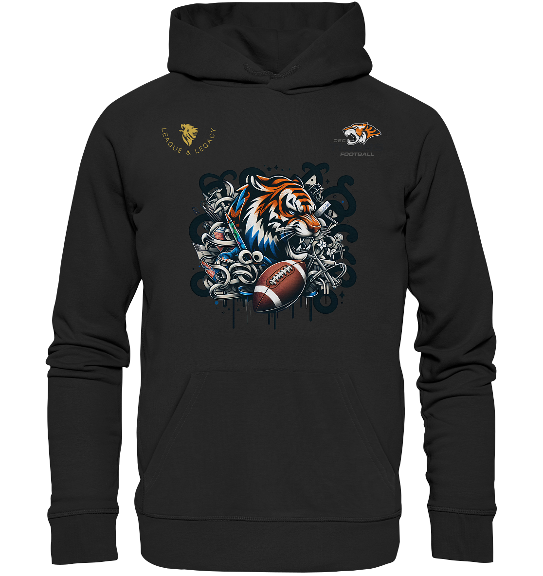 OSC TIGERS - Wild Graffity Tiger - Organic Hoodie