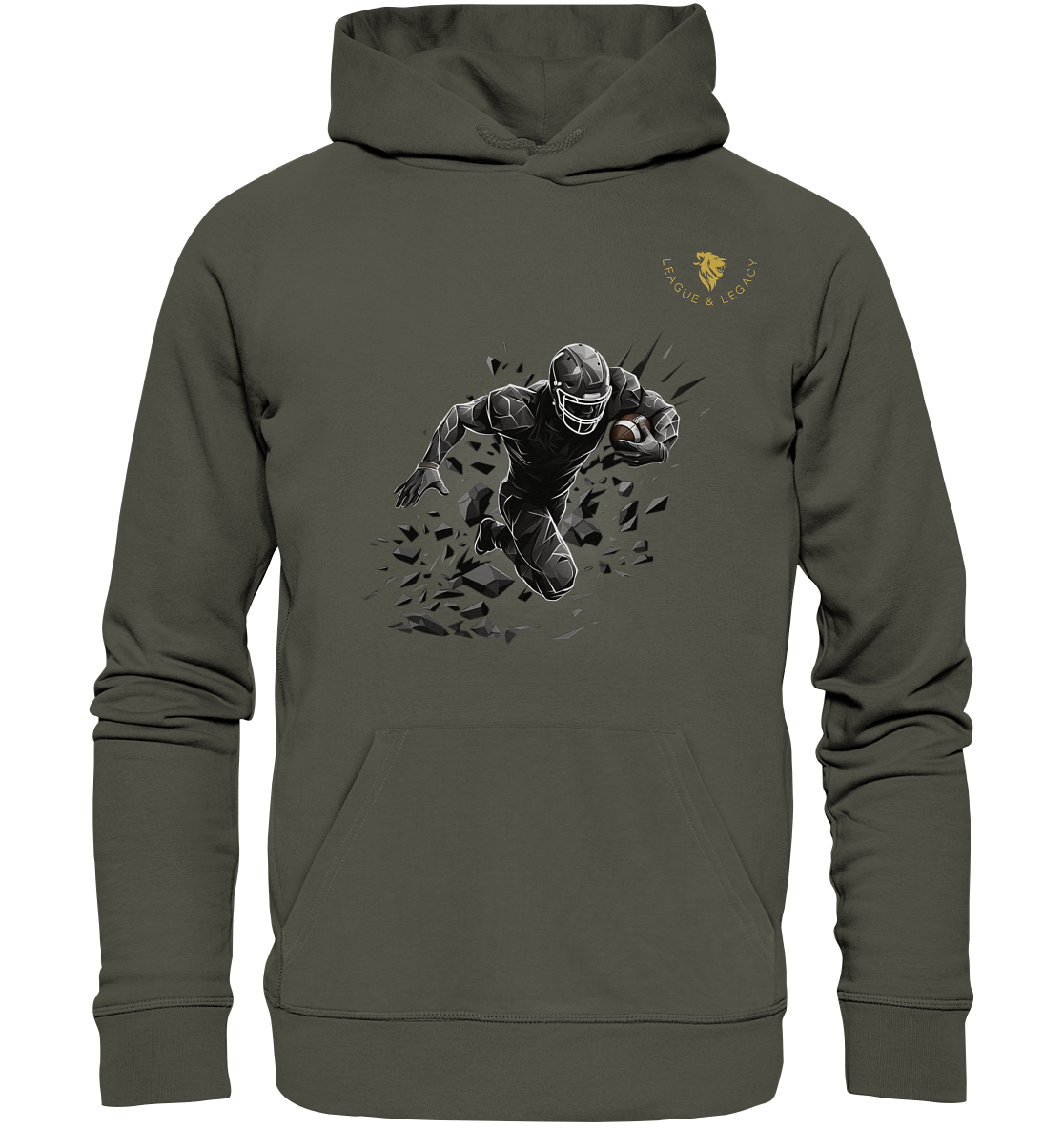 Football Spieler in Aktion Hoodie - Organic Hoodie