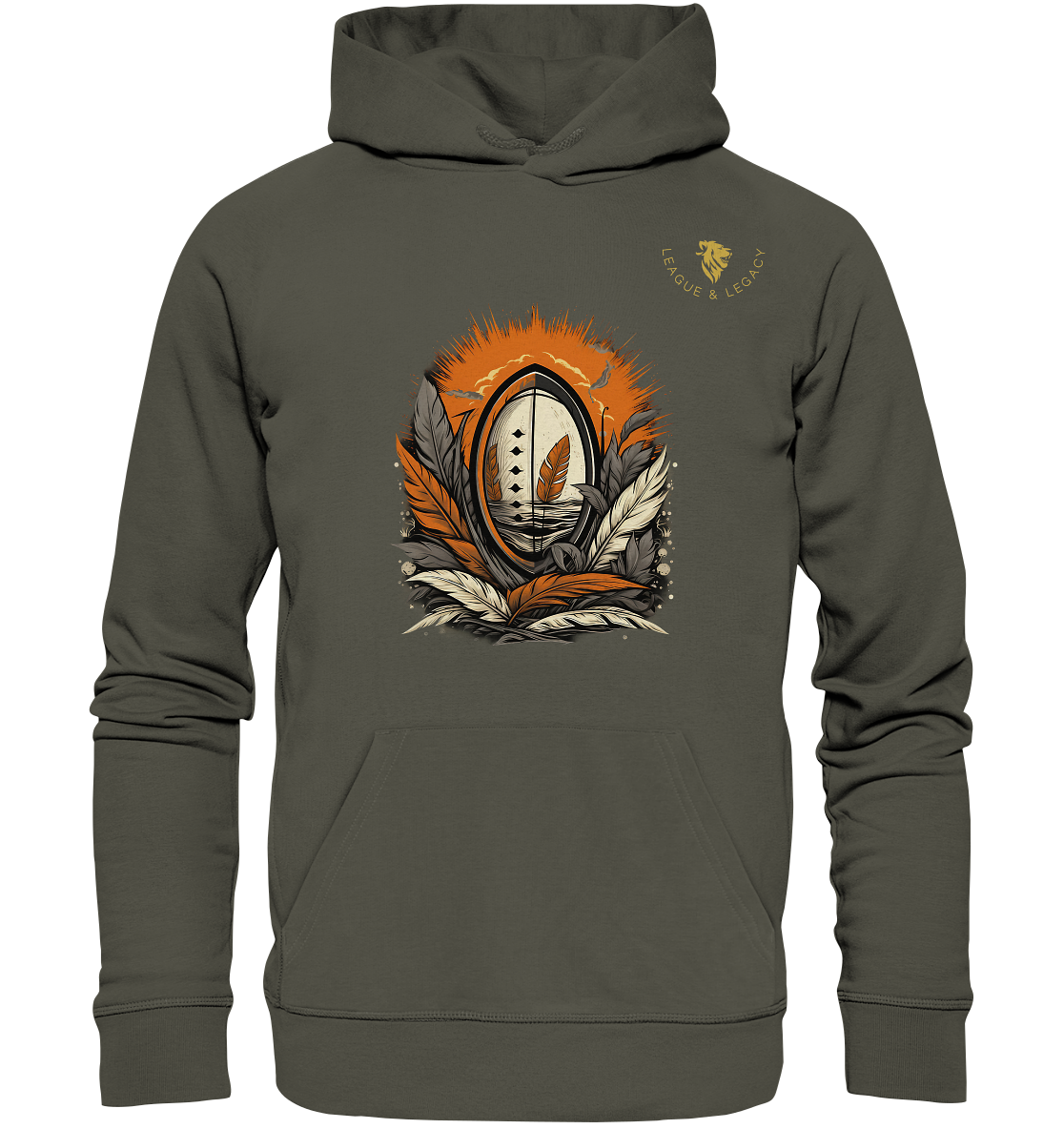 Football mit Federn Hoodie - Organic Hoodie