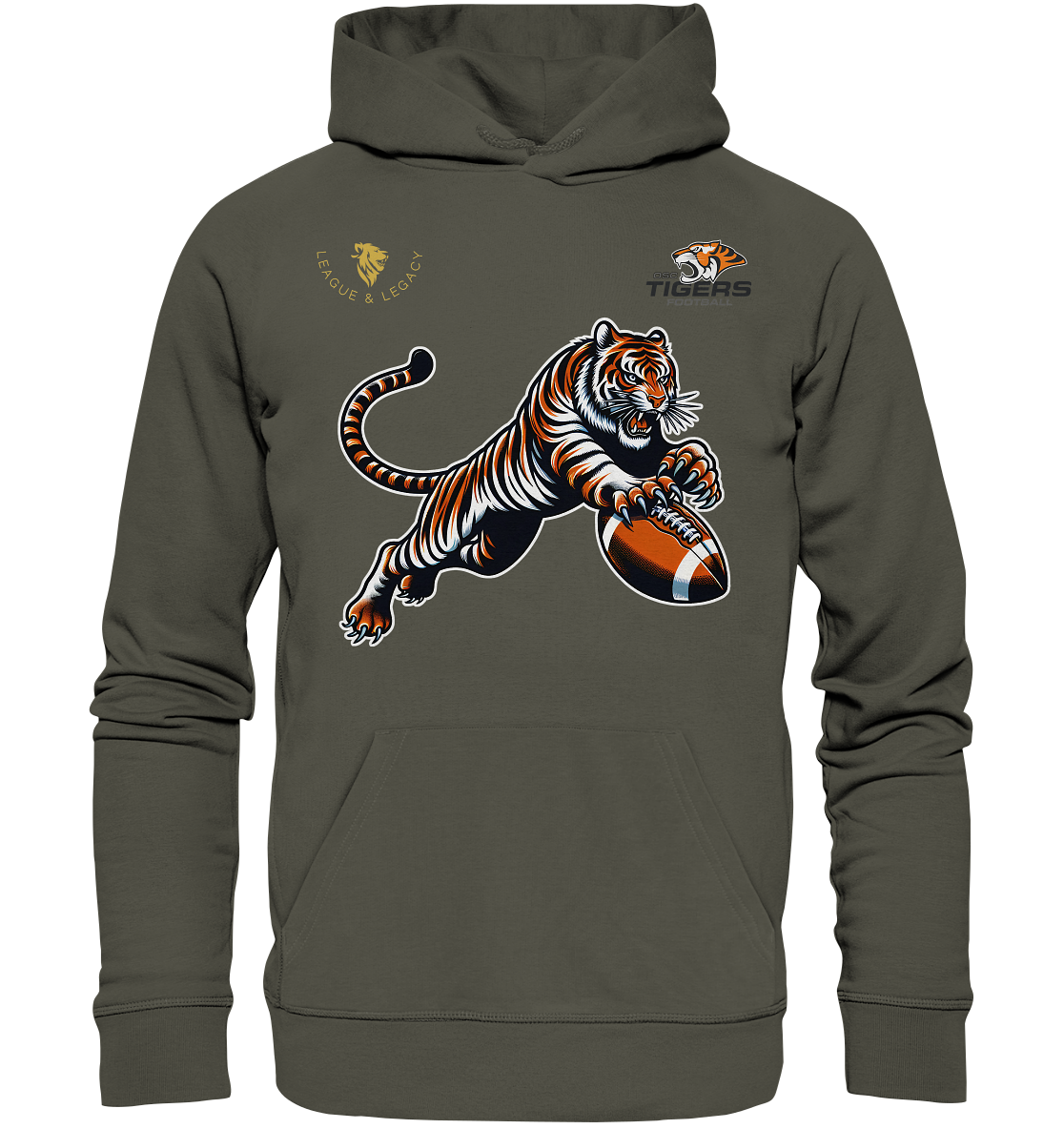 OSC TIGERS - Springender Tiger - Organic Hoodie