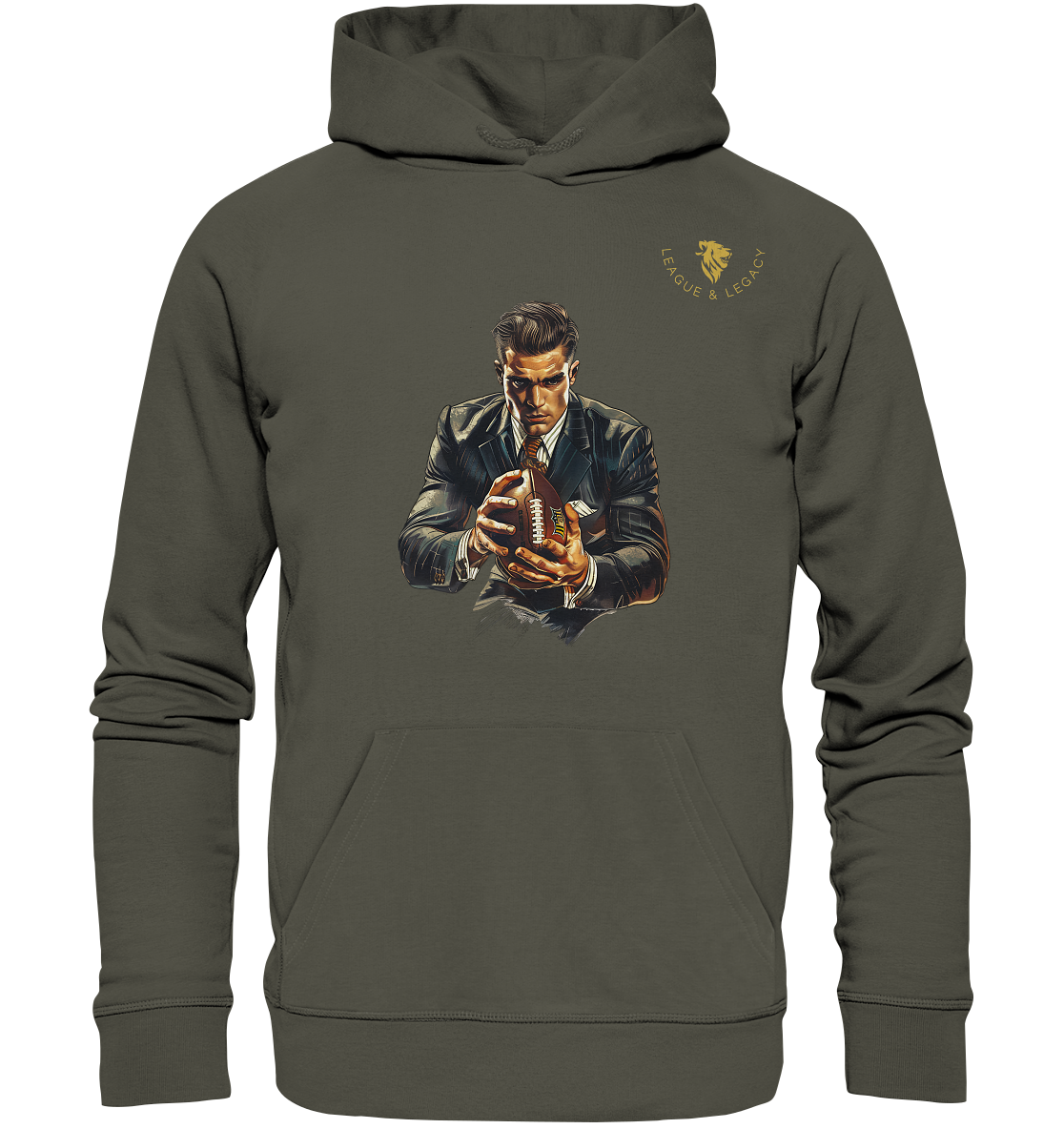 Gentleman mit Football Hoodie - Organic Hoodie