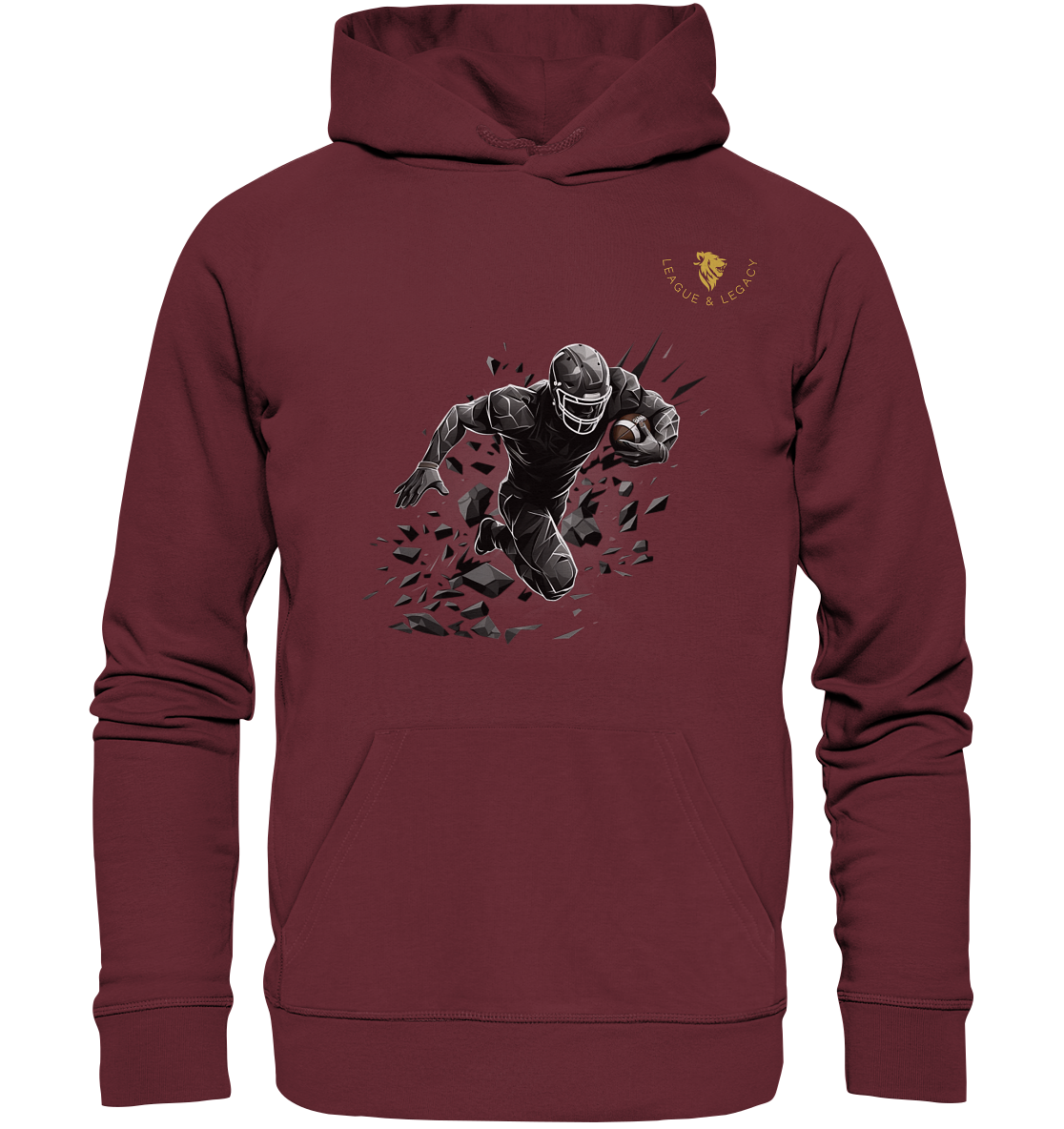 Football Spieler in Aktion Hoodie - Organic Hoodie