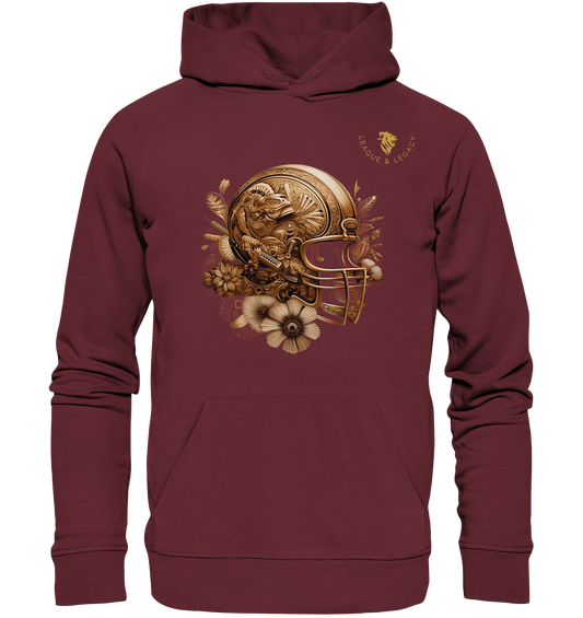 Goldener Football Helm - Organic Hoodie