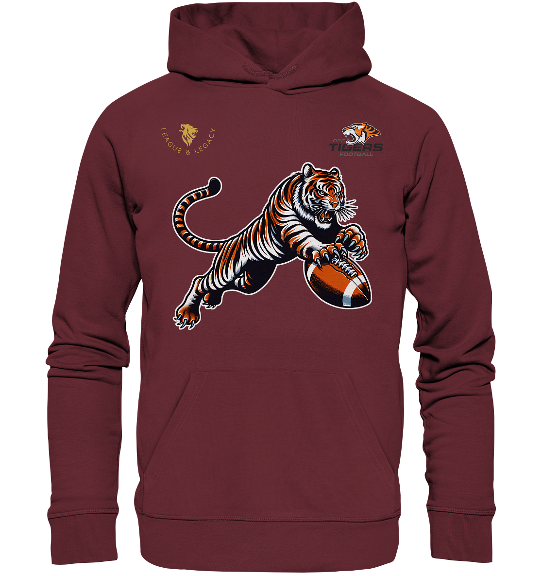 OSC TIGERS - Springender Tiger - Organic Hoodie