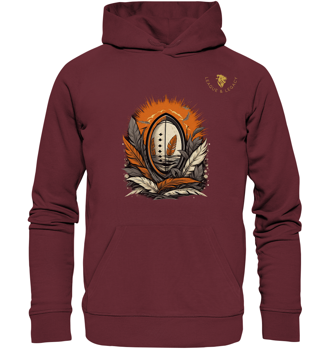 Football with Feathers Hoodie - Organic Hoodie