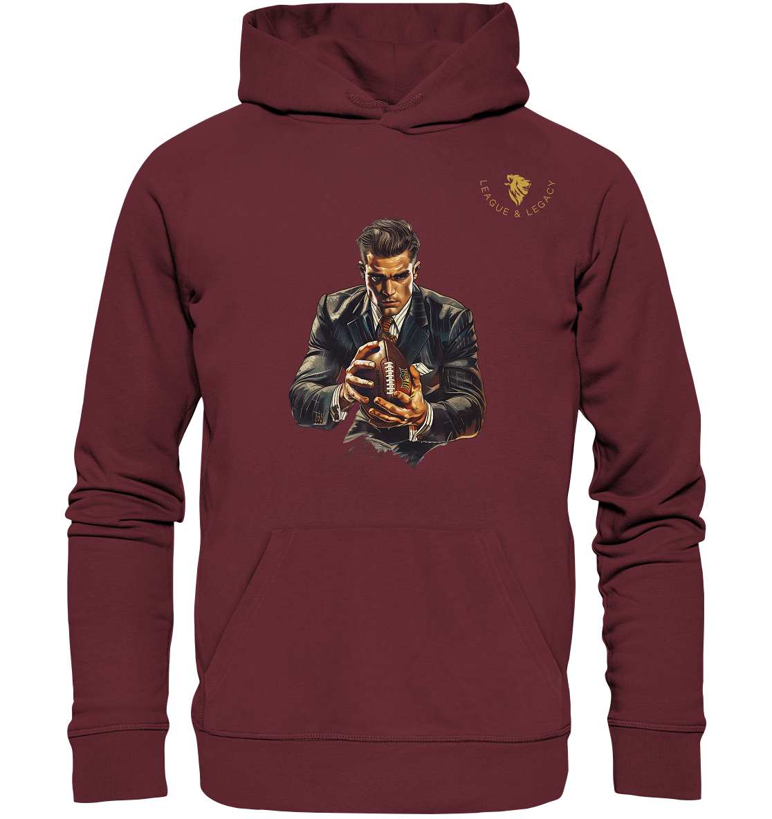 Gentleman mit Football Hoodie - Organic Hoodie