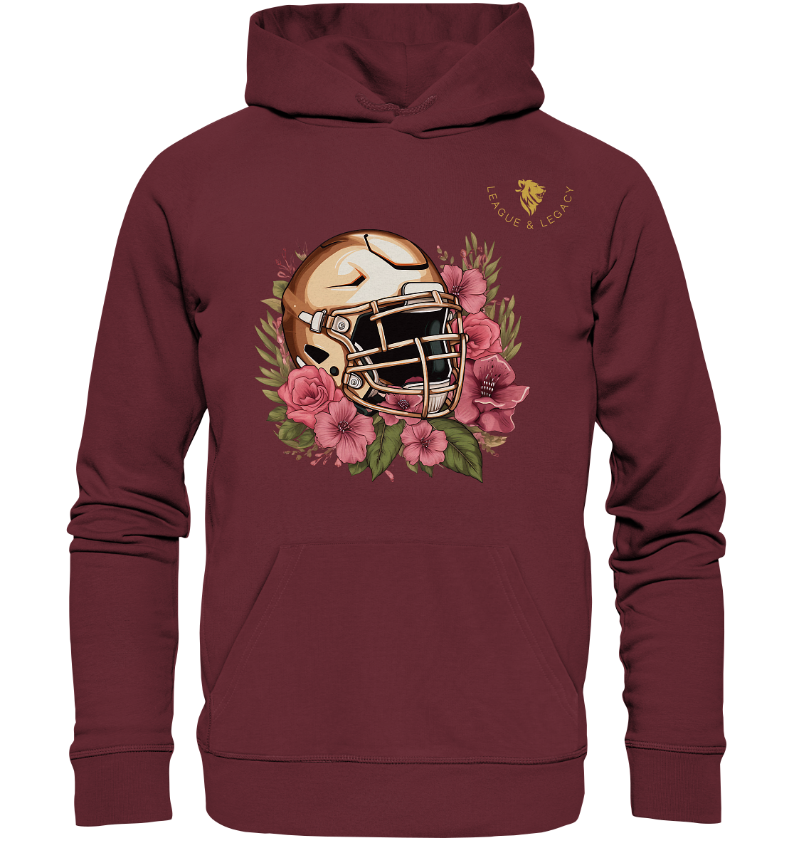 Women's Helmet with Flowers Organic Hoodie - Organic Hoodie